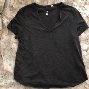 Grayish Pacson Cut Out Halter Neck Top